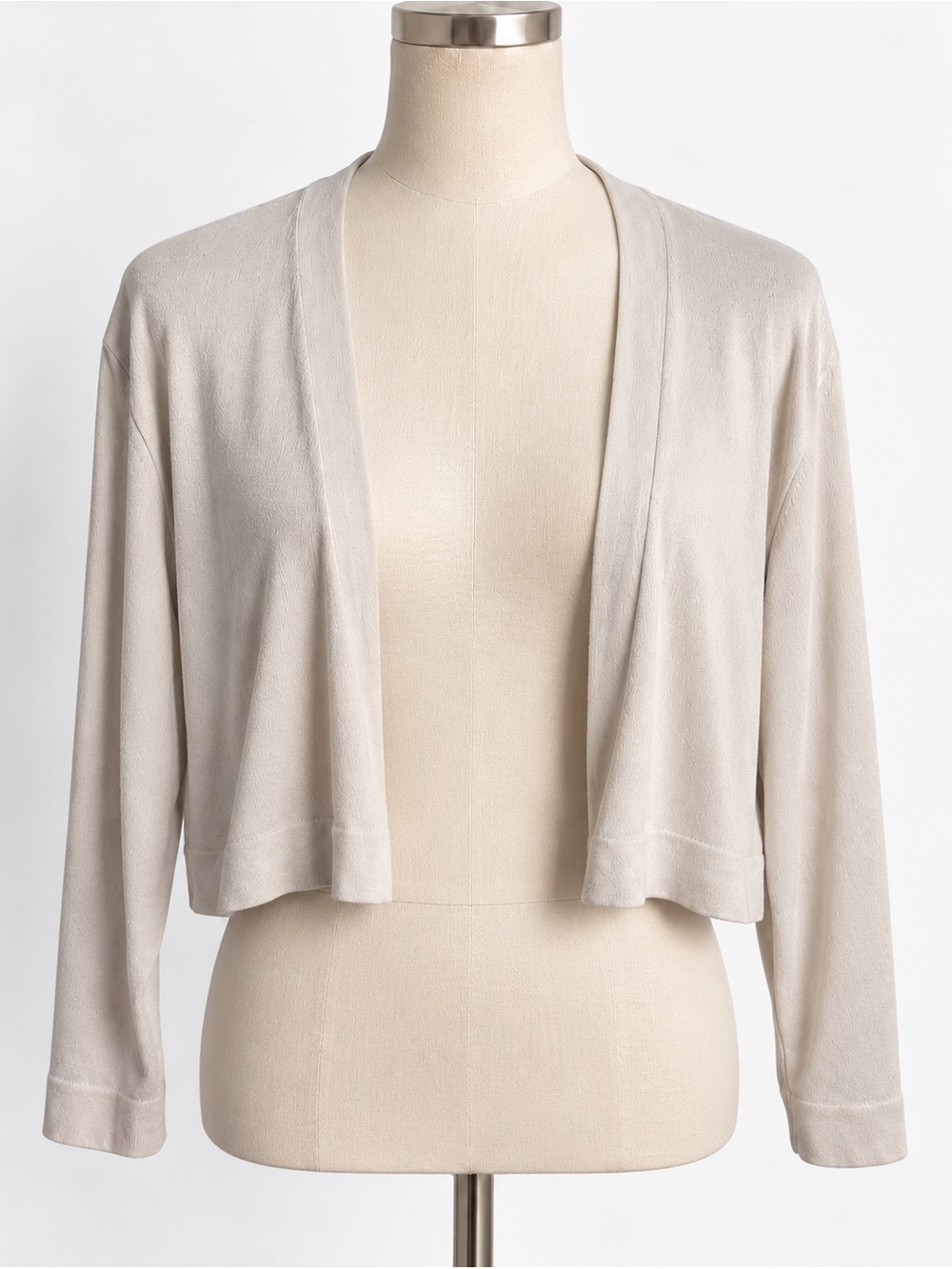 Tommy Hilfiger Cropped Open Front Cardigan Ivory Cream XL